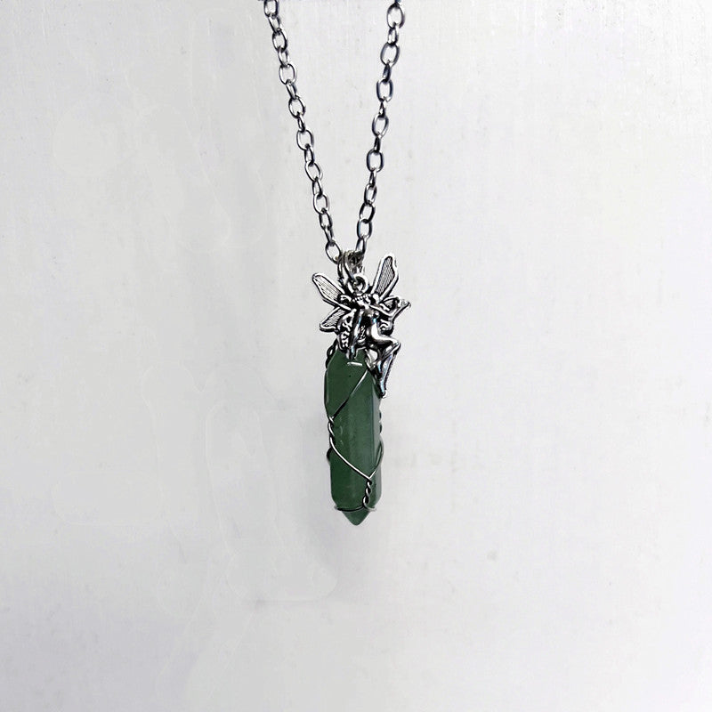 Colliers en cristal de fée simple et mignon avec ailes