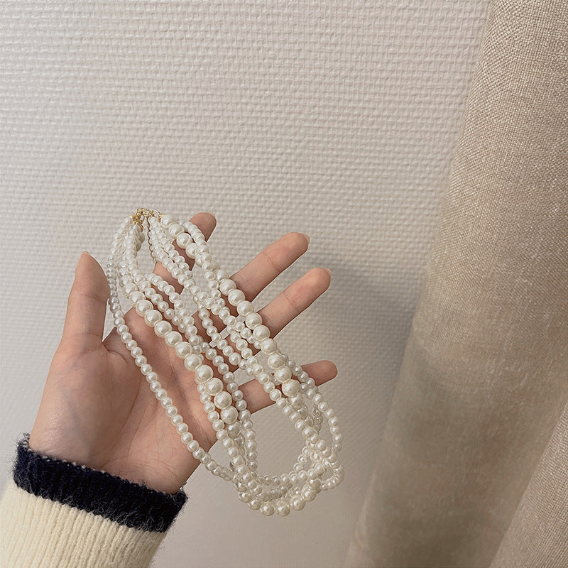 Retro Elegant French Twist Pearl Female Necklaces
