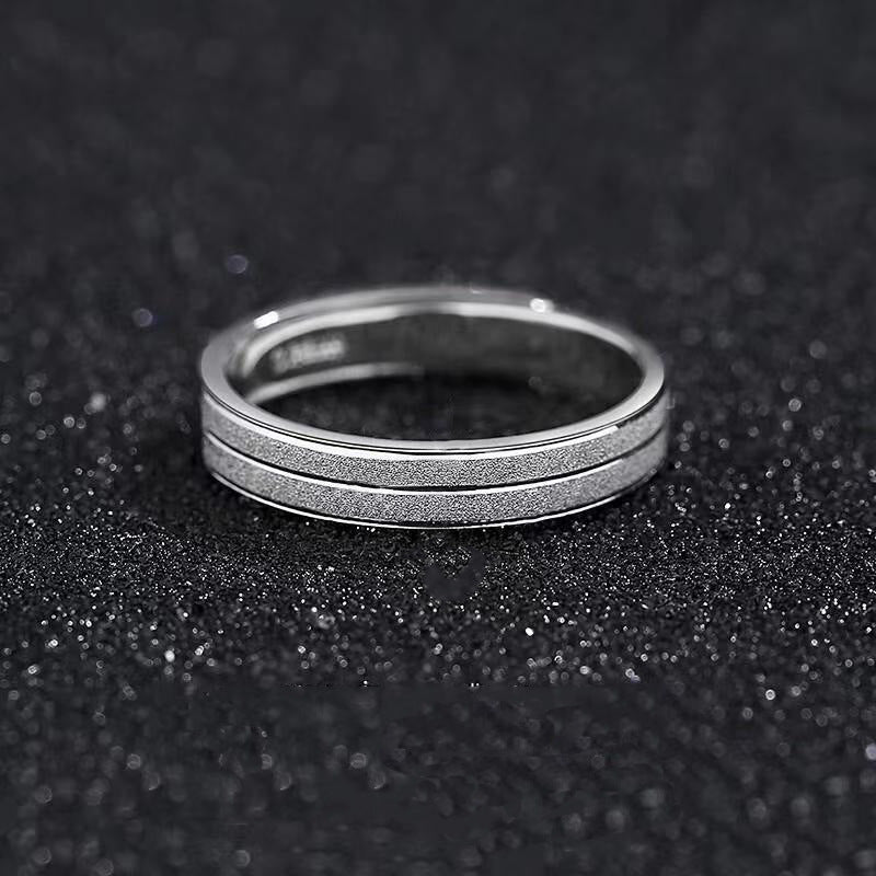 Fantastische, kostenlose, trendige, einzigartige offene Ringe mit gefrostetem Carven-Design für Herren