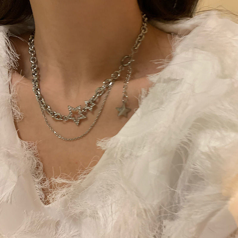 Women's Style Hip Hop Short Clavicle Chain Necklaces