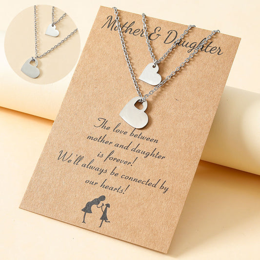 Fashion Mother's Day Stainless Steel Hollow Necklaces