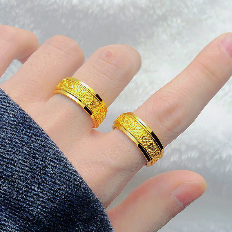 Damen & Herren & Boutique Vietnam Placer Gold Craft Ringe