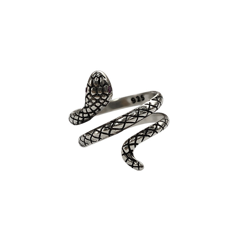 Personality Thai Female Snake Exaggerated Niche Rings