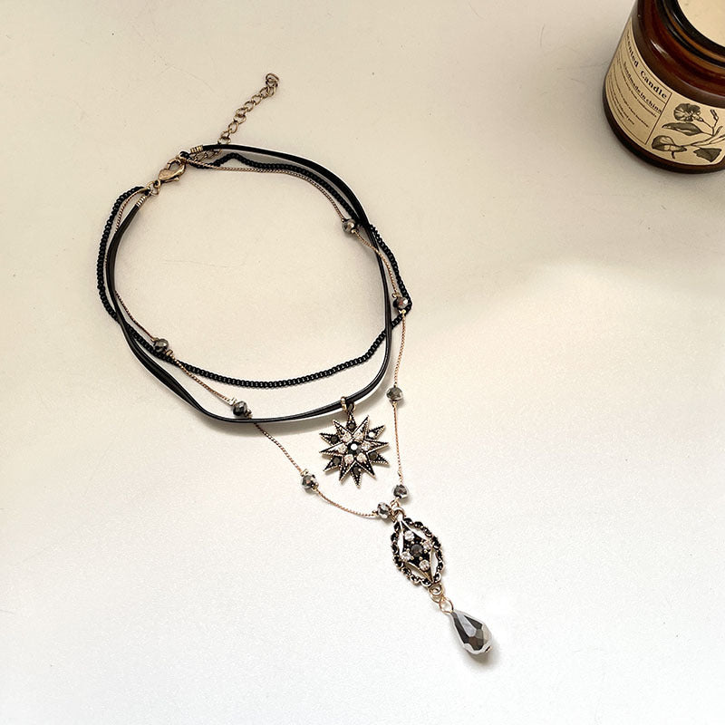 Collar Long Chain Pendant Vintage Stacked Female Clavicle Necklaces