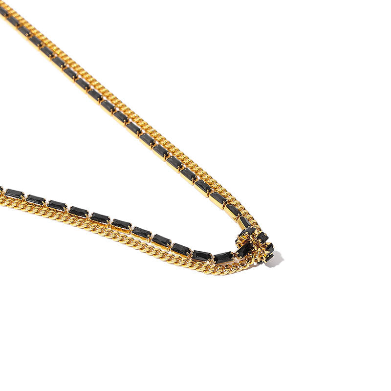 Black Special Interest Light Luxury Zircon Necklaces