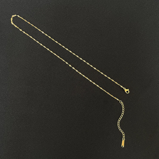 Women's Steel Female Accessories Single Lip Chain Universal Gold Necklaces