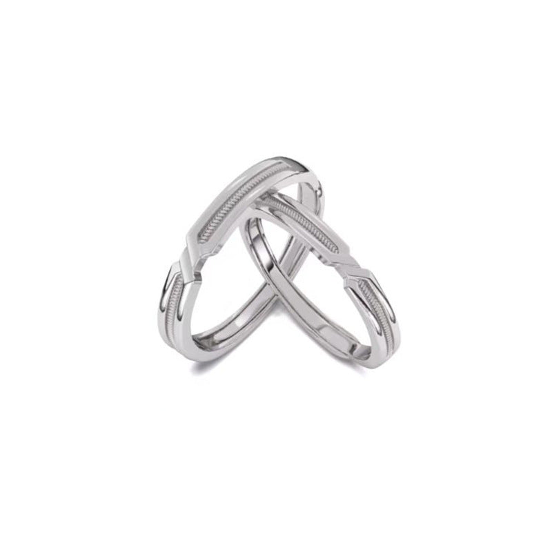 Damen & Herren & Romantische Unlimited Sterling Silber und ein Paar koreanische Nischenringe