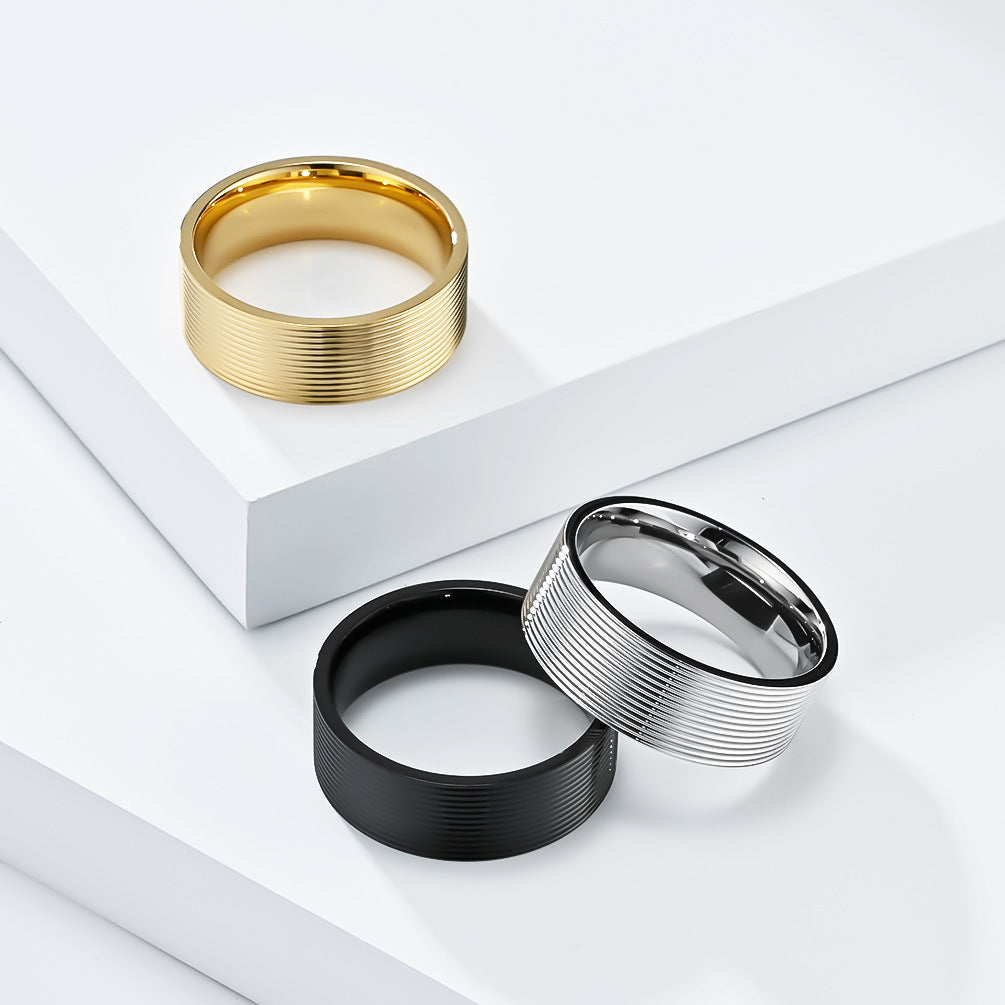 Women's & Men's & Titanium Steel And Niche Personality Rings