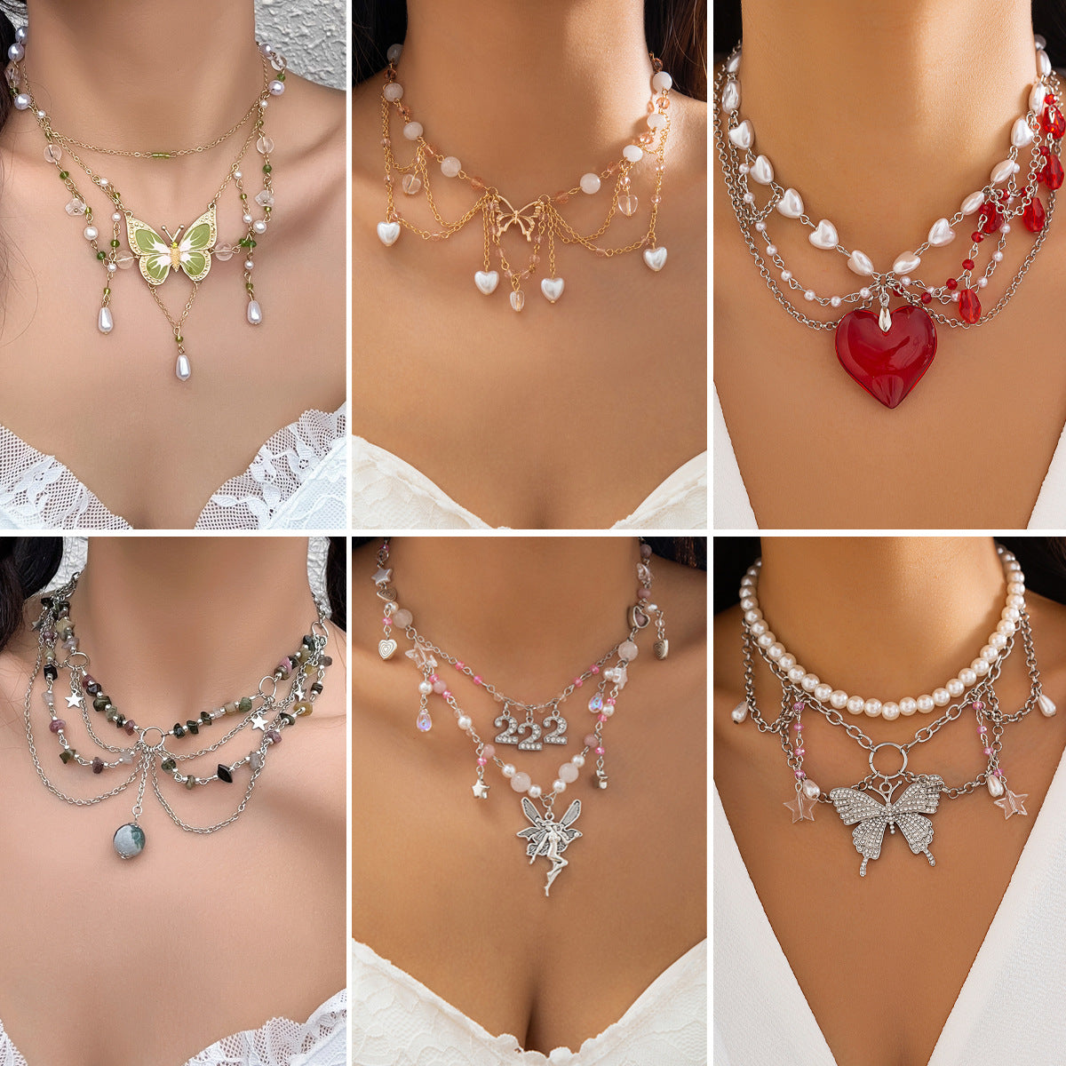 Beaded Niche Design Sweet Cool Butterfly Necklaces