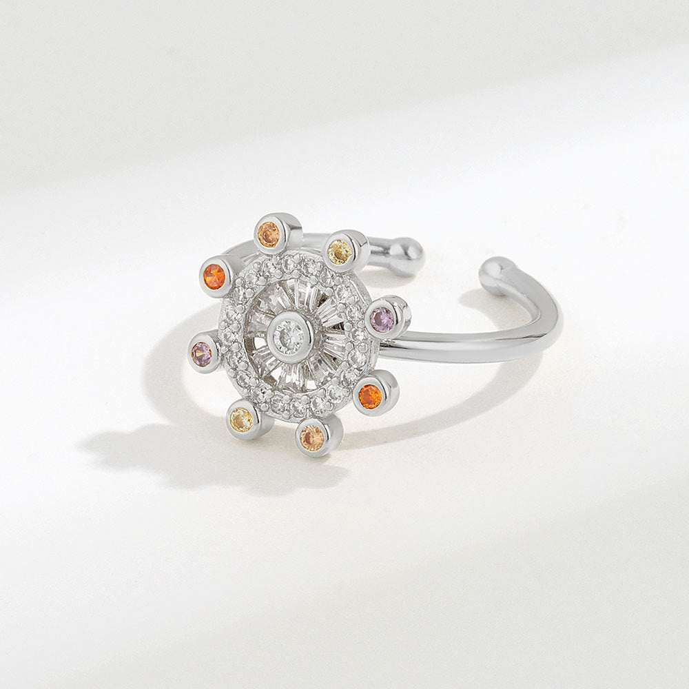 Personalized One Piece Rotatable Rudder Female Niche Rings