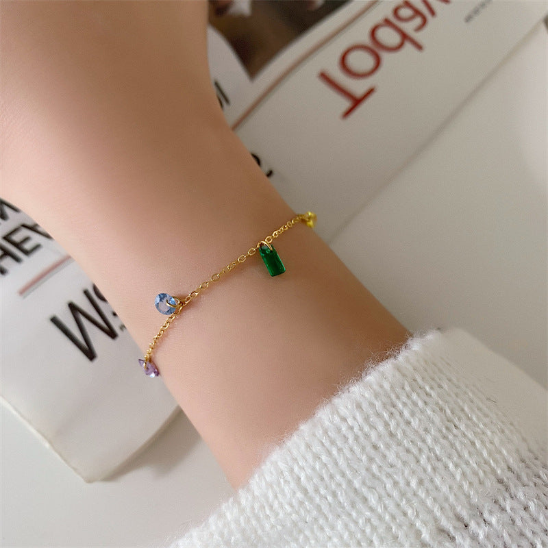 Süße Sommer-Fantasie-Regenbogen-Zirkon-Mode-einzigartige Armbänder