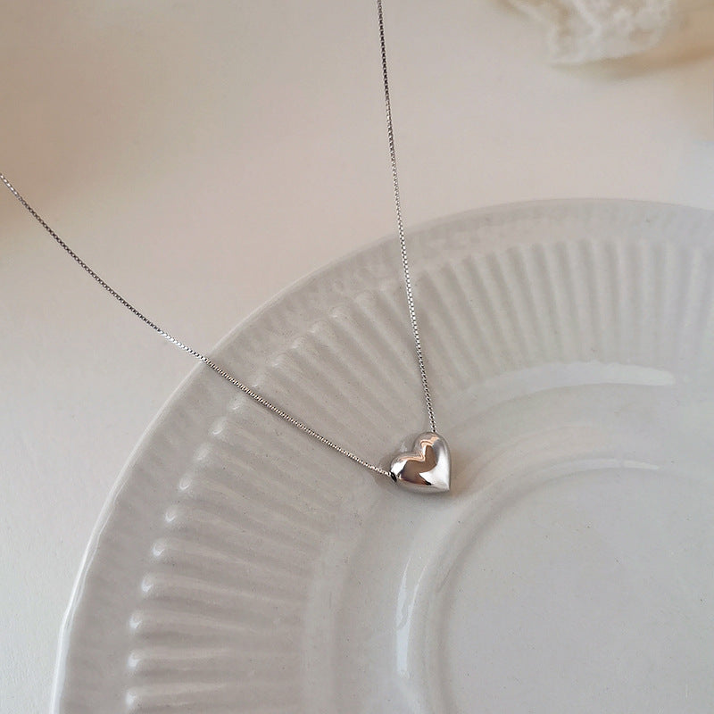 Women's Heart Simple Fashion Minority Design Peach Clavicle Chain Necklaces