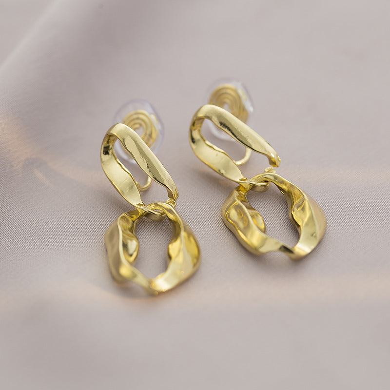 Luxury Temperament High-grade Metal Buckle Cold Unique Design Mosquito Ear Clip