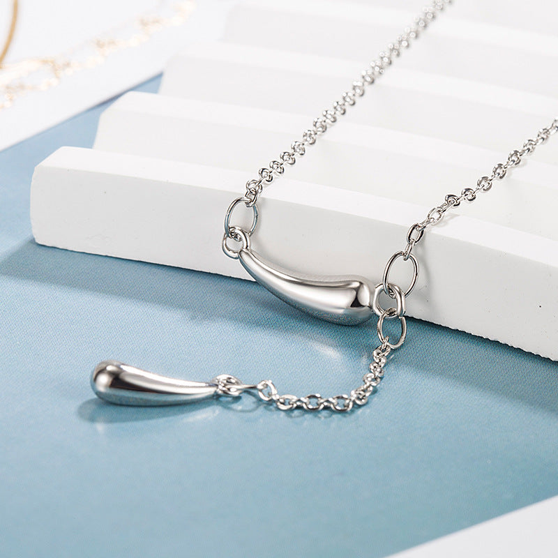 Women's Drops Tassel Design High-grade Cold Personality Necklaces