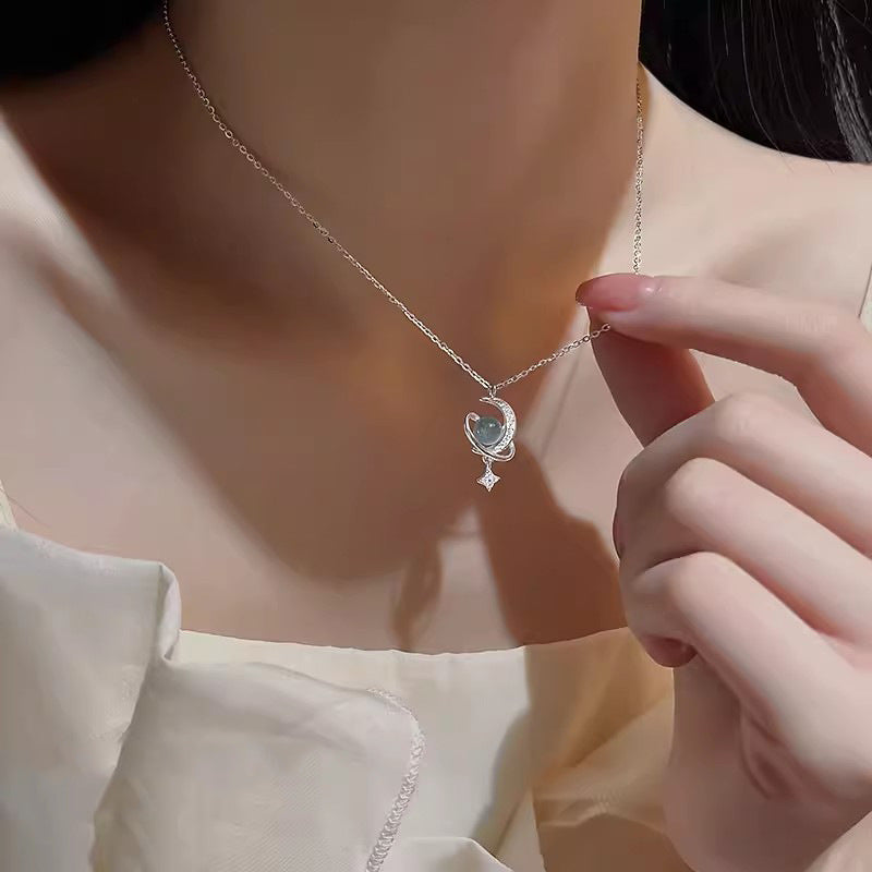 Planet Female Birthday Present Good-looking Light Luxury Minority High-grade Fairy Necklace