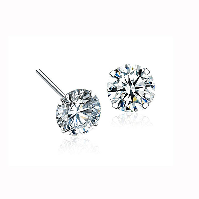 Women's Needle Shiny Zircon Geometric Ear Before Sleep Earrings