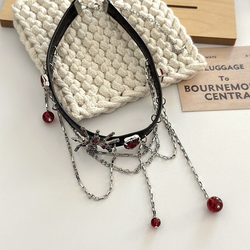 Sweet Wine Red Vampire Ear Hot Necklaces