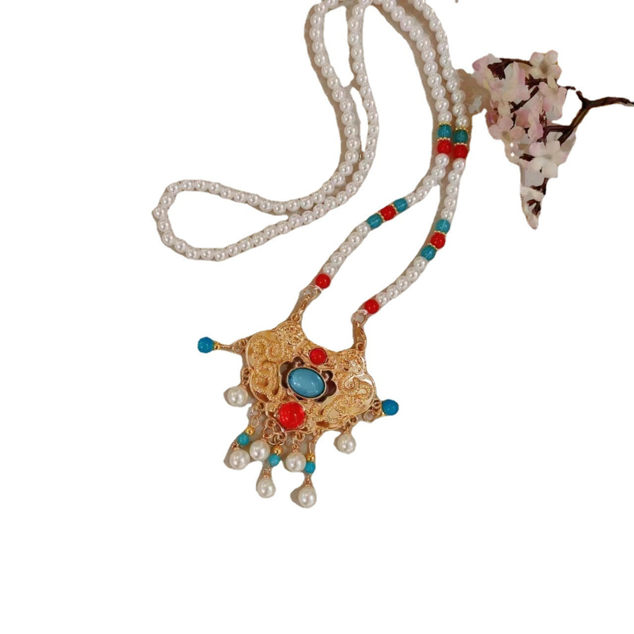 Style Bride Imitation Jade Alloy Hanging Necklaces