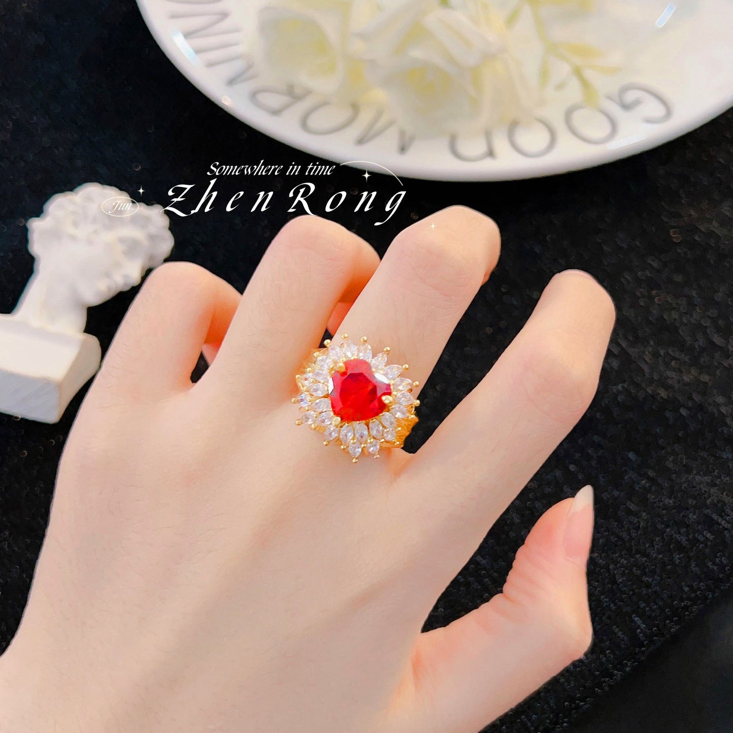 Gems Female Open Middle Ancient Graceful Rings