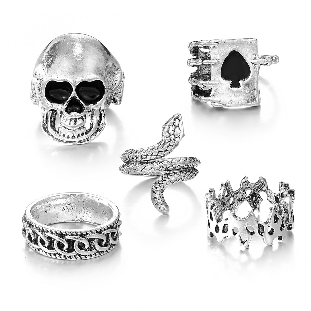 Women's & Men's & Personality Creative Retro And Exaggerated Metal Playing Rings