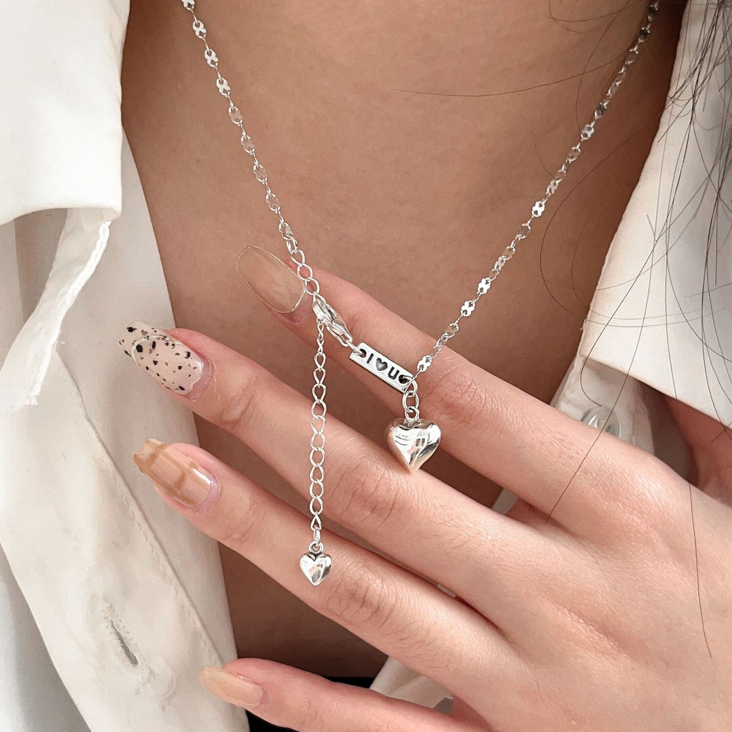 Colliers de haute qualité en forme de cœur pour femmes, Design Simple, minorité Sier