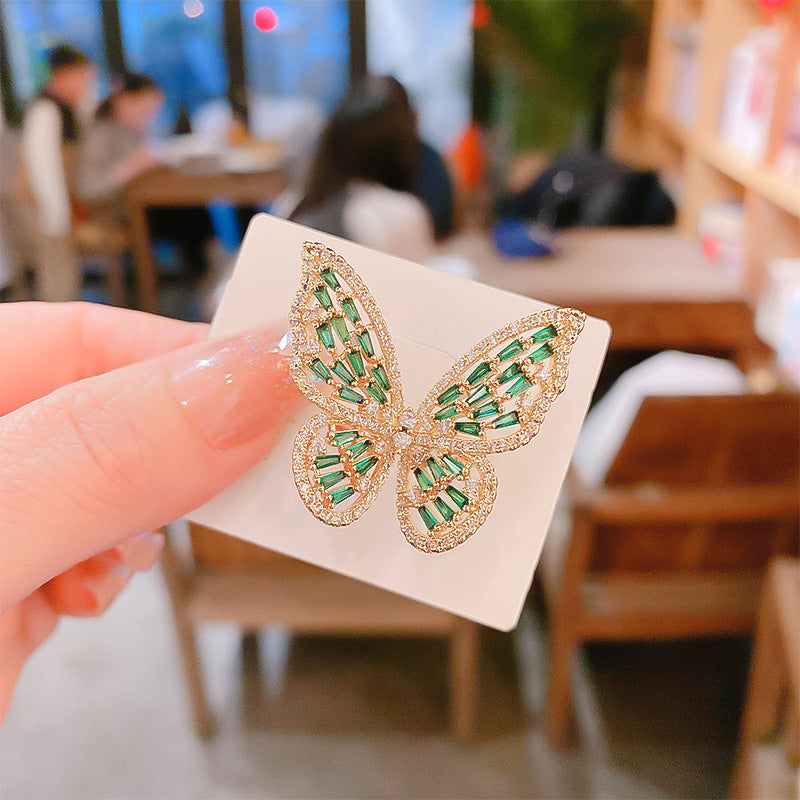 Luxury Super Fairy Zircon Butterfly Open Index Finger Rings