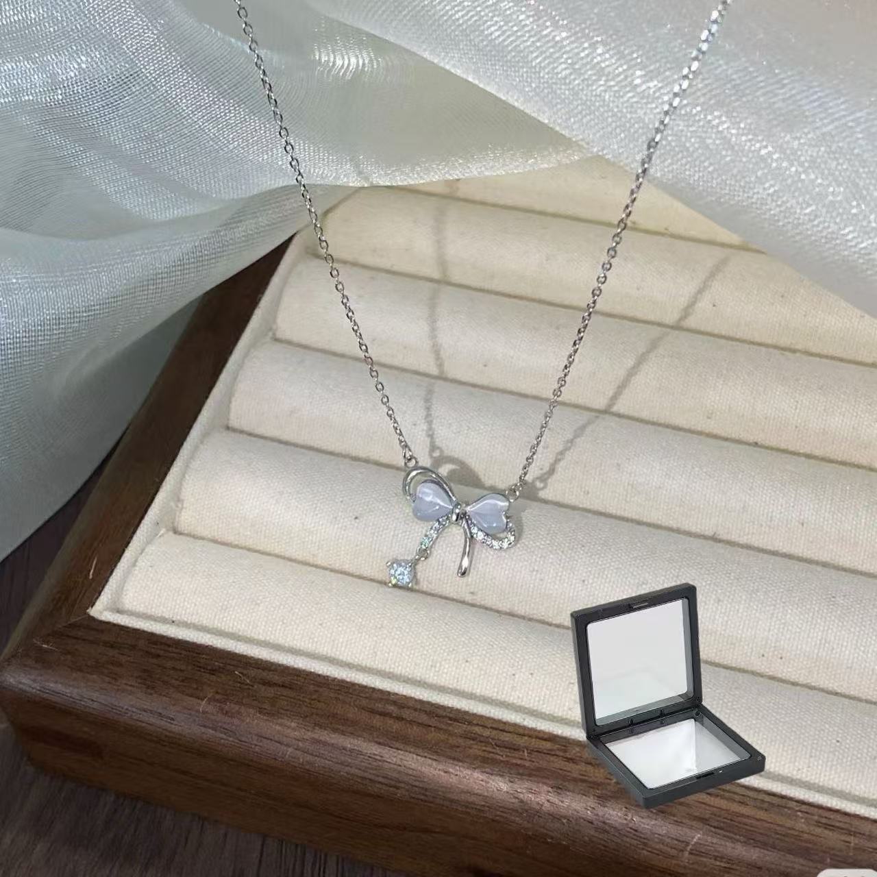 Bow Tassel Affordable Luxury Fashion Sweet Style Clavicle Chain Holiday Pendants