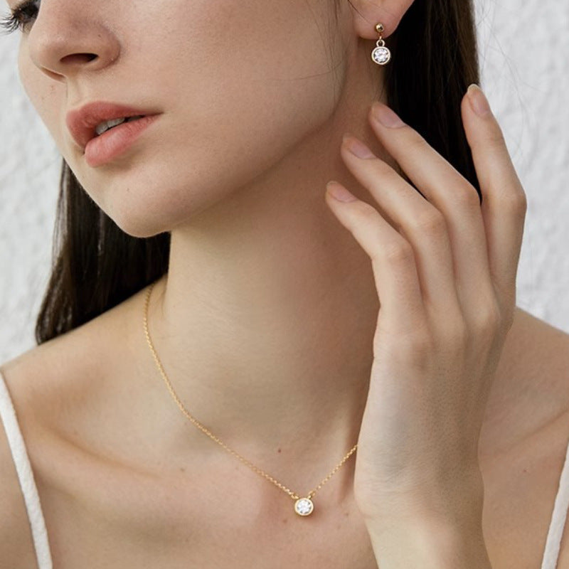 Colliers de luxe avec oreilles en Zircon Flash pour femmes, Style froid, Mini lumière exquise