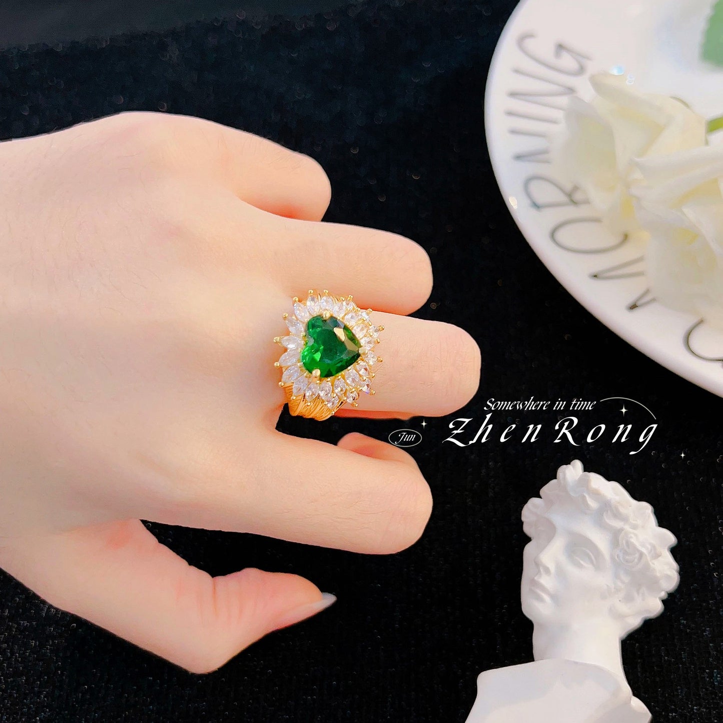 Gems Female Open Middle Ancient Graceful Rings