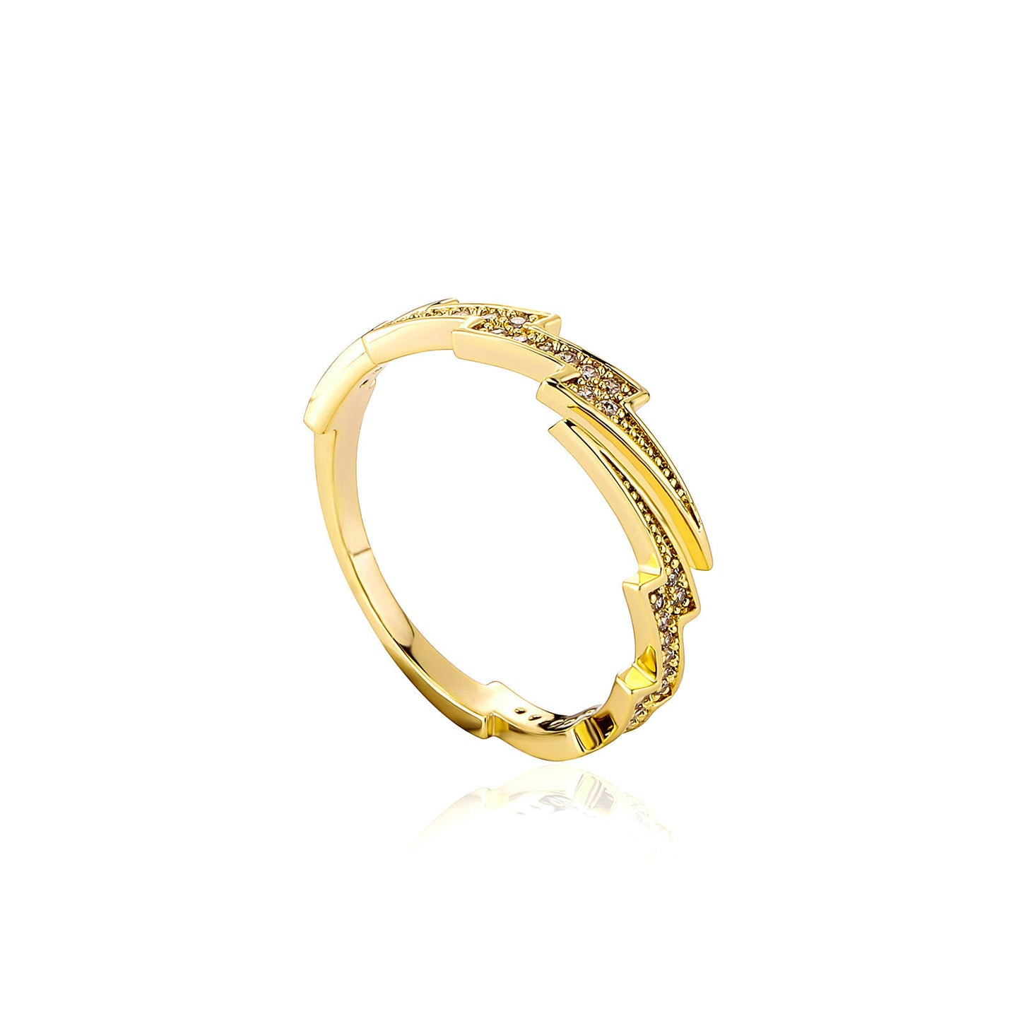 Women's & Men's Hop Diamond Lightning Open Niche Advanced Design Personalized Rings