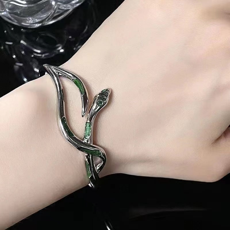 Dark Style High Sense Open-end Zircon Female Personalized Bracelets