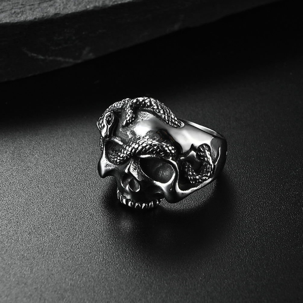 Hop Viper Skull Dark Style Rap Rings