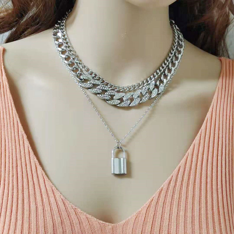 Women's Retro Hip Hop Thick Straps Suit Fashion Simple Necklaces