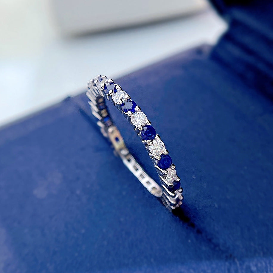 Sier Colors Gem Design Cold Style Rings