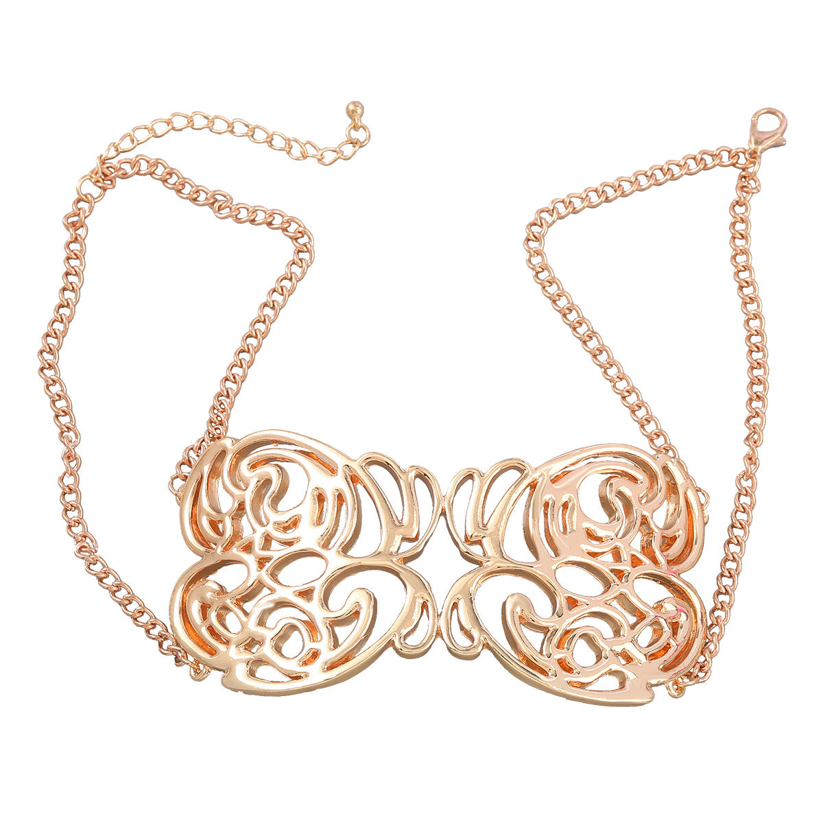 Women's Trendy Alloy Flower Letter For Vintage Necklaces