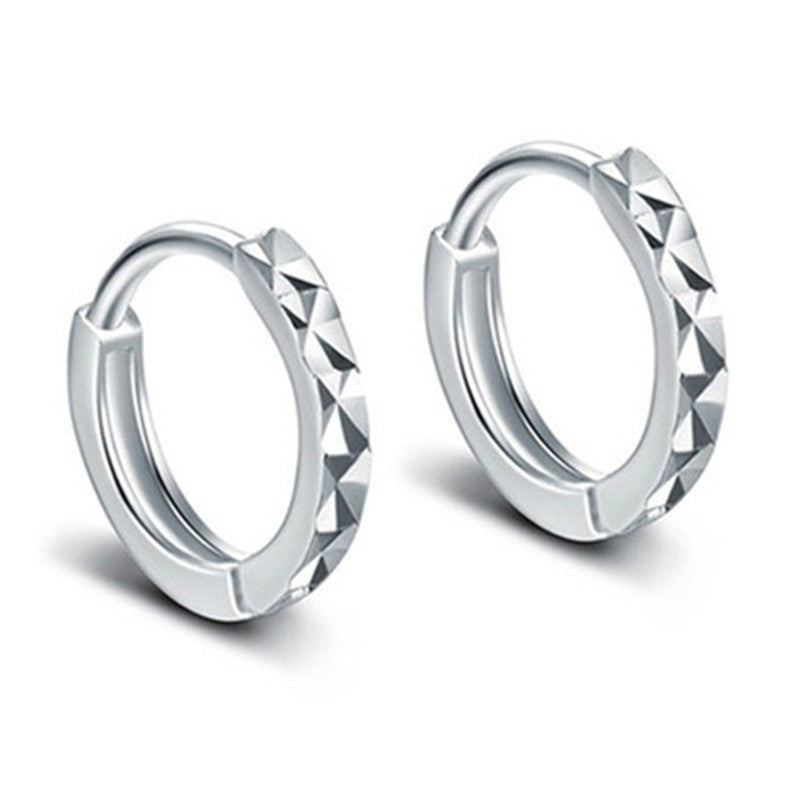 Damen-Ohrclips mit Reischarakter-Design, kleiner Kreis, elegante Ohrringe