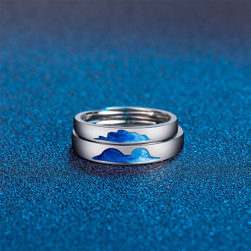 Women's & Men's & And One Pair Light Luxury Love Oath Design Rings