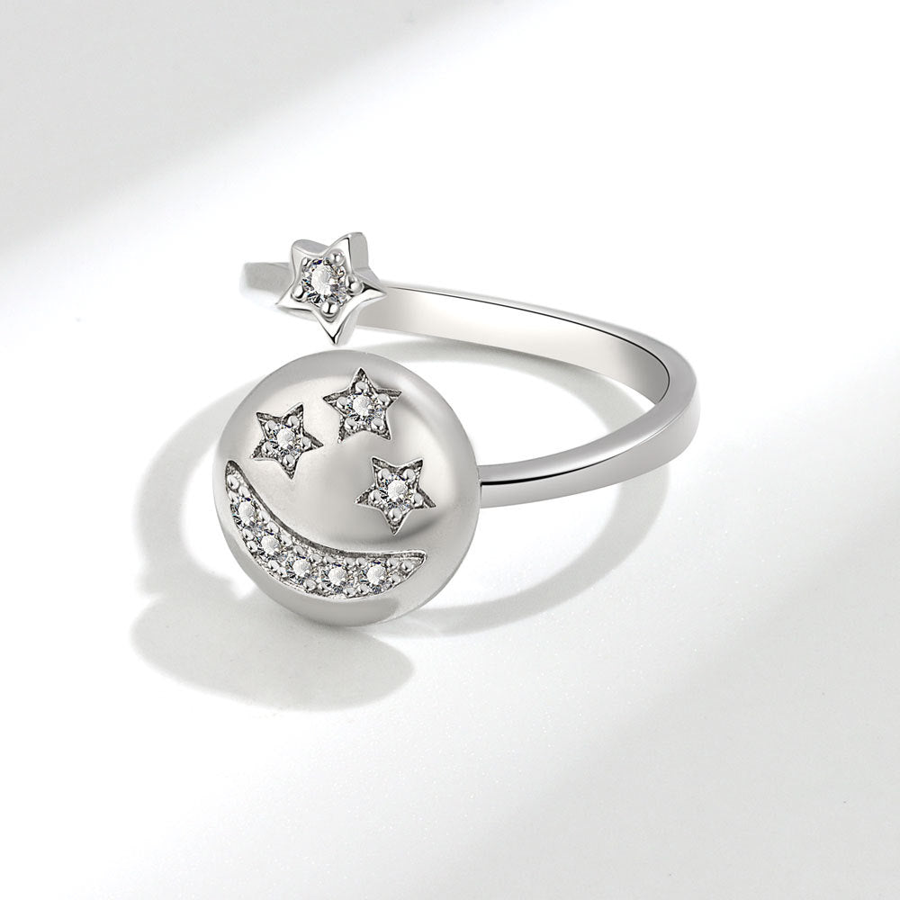 Creative Three-piece Rotating Clover Female Adjustable Devil Rings
