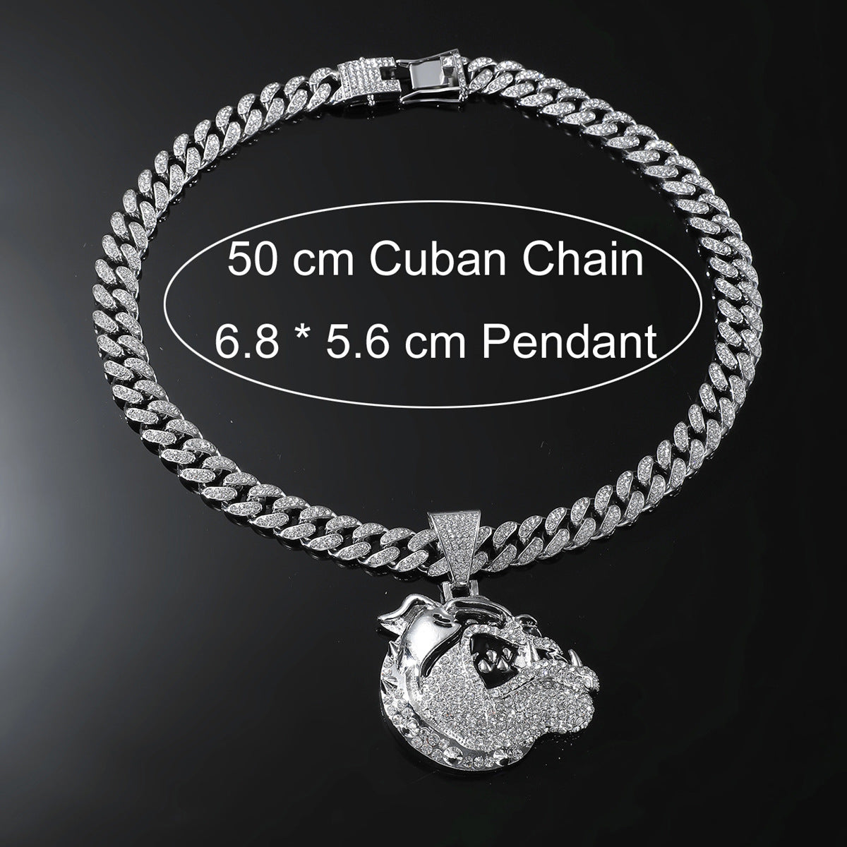 Colliers Hip Hop créatifs avec pendentif animal en diamant