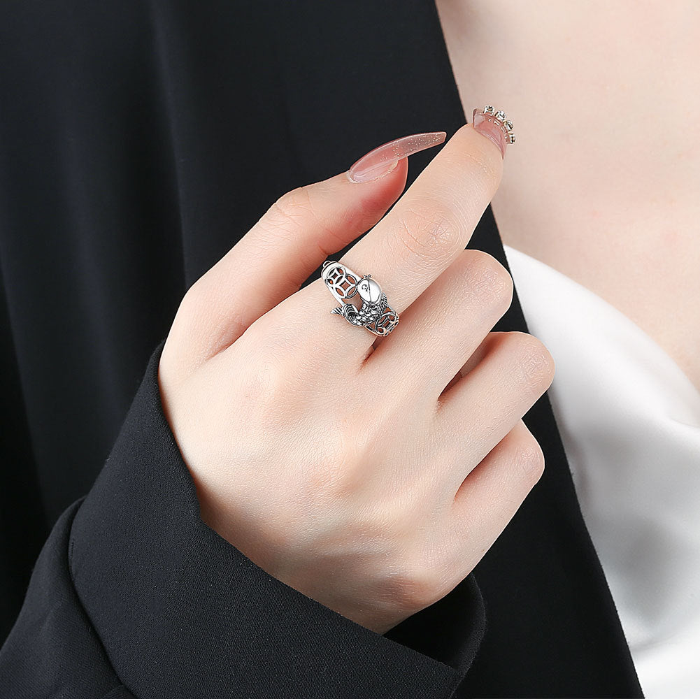 Niche Open Female Fancy Carp Forefinger Unique Rings