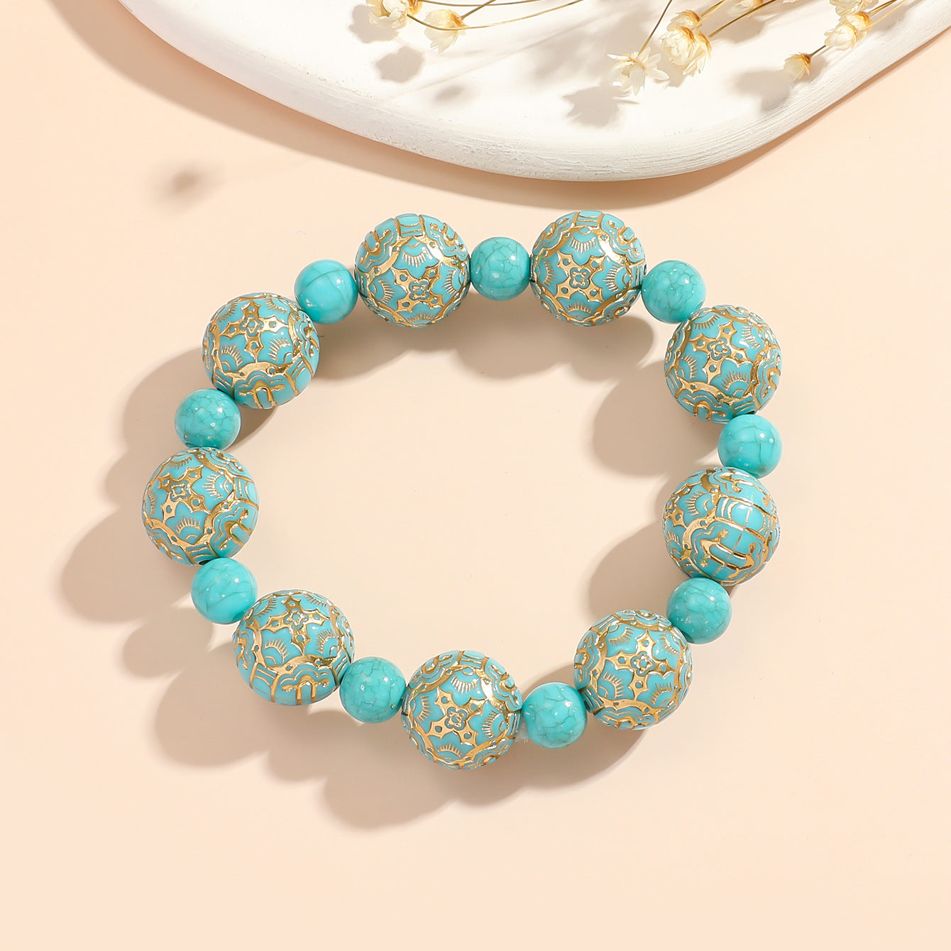 Ethnic Creative Fashion Imitation Turquoise Beaded Necklaces
