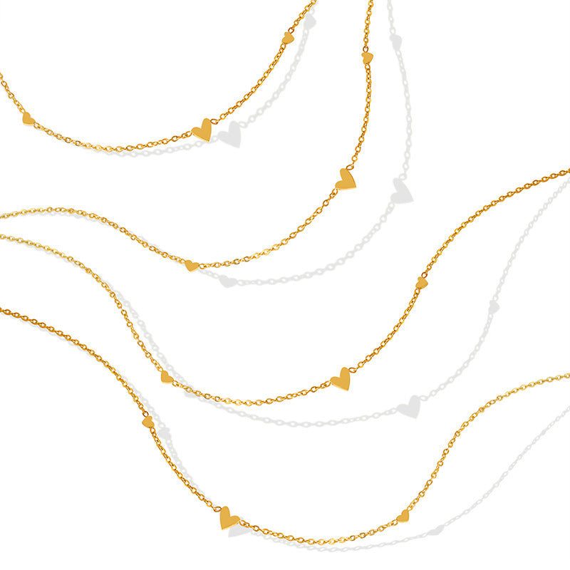Women's Small Heart Sweet Cool Cute Niche Design Necklaces