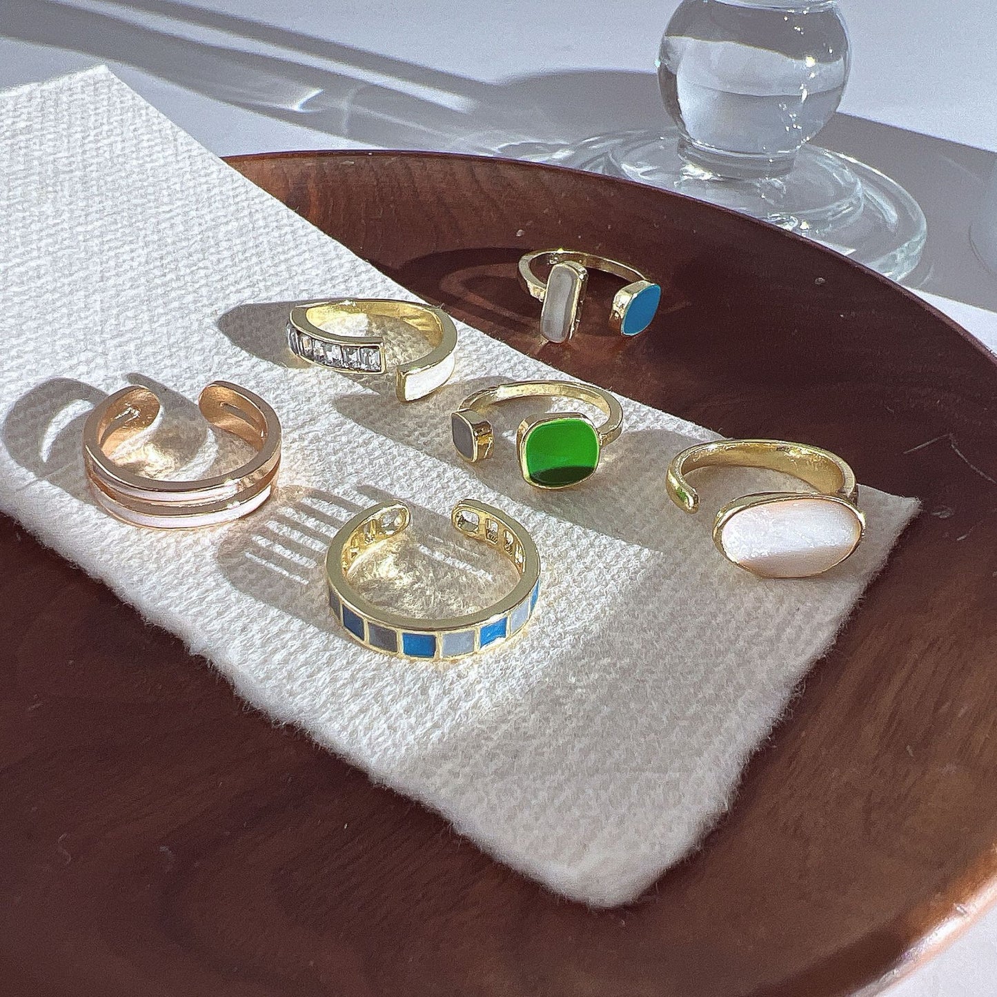 Design High-grade Light Luxury Open Adjustable Rings