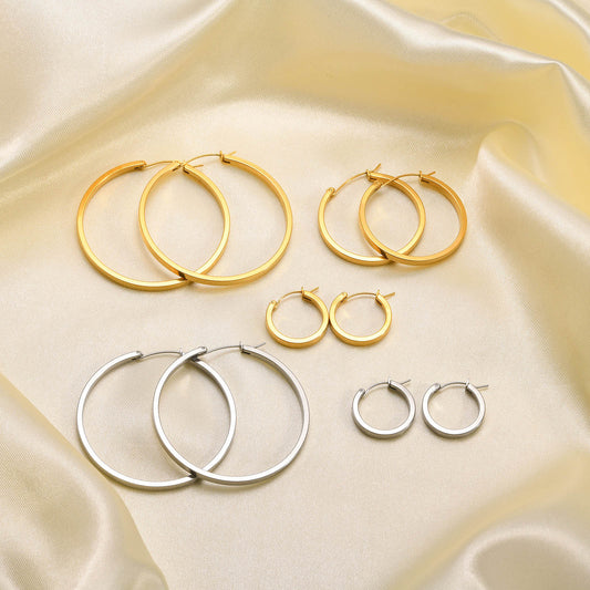 Women's Simple Titanium Steel Gold Plated Fashion Rings