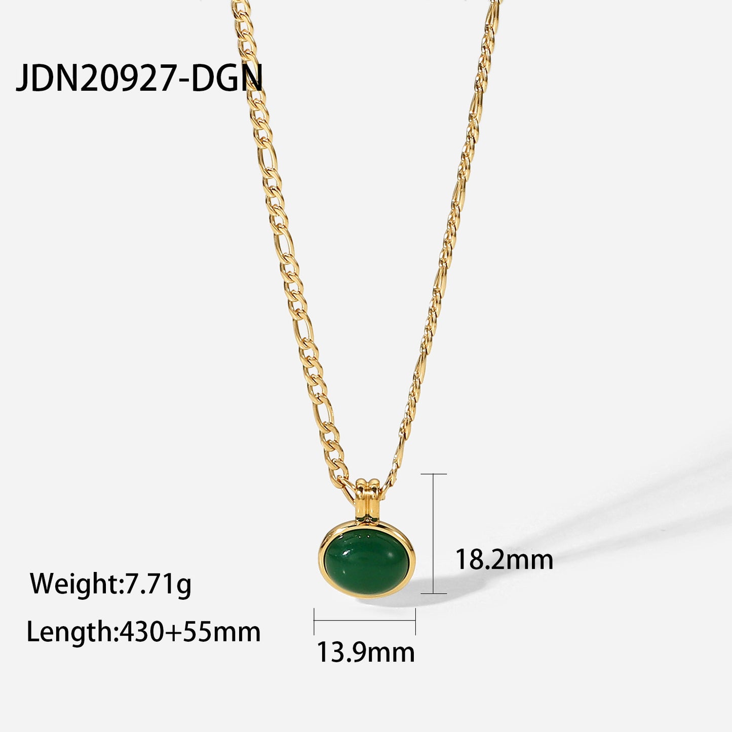 Women's Pendant Figaro Chain Stainless Steel Vintage Necklaces