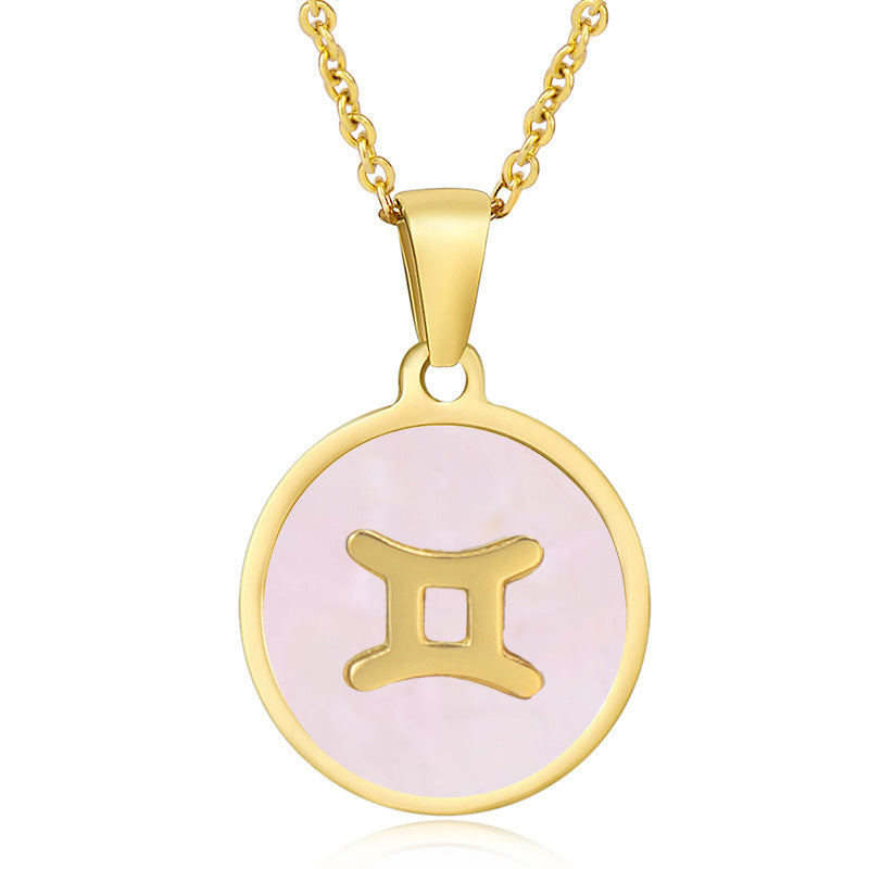 Shell Twee Constellations Stainless Constellation Pendant Necklaces