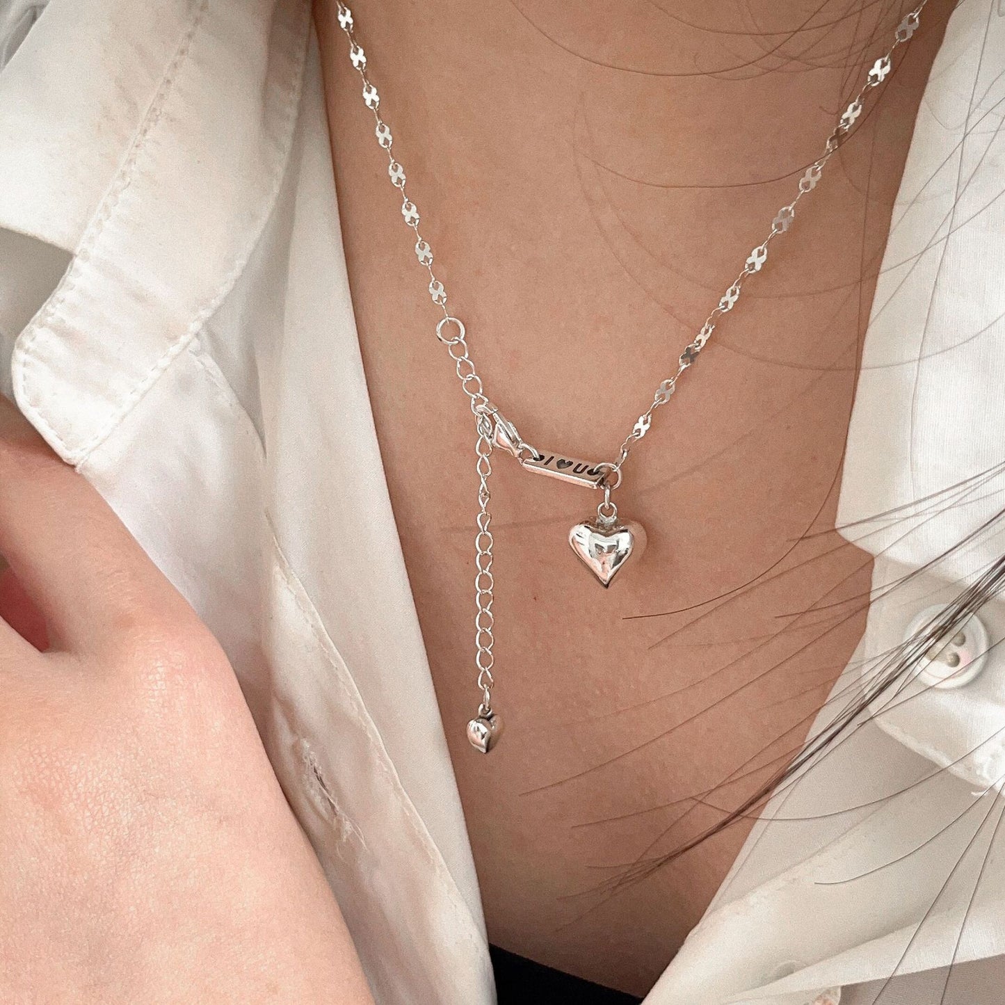 Colliers de haute qualité en forme de cœur pour femmes, Design Simple, minorité Sier