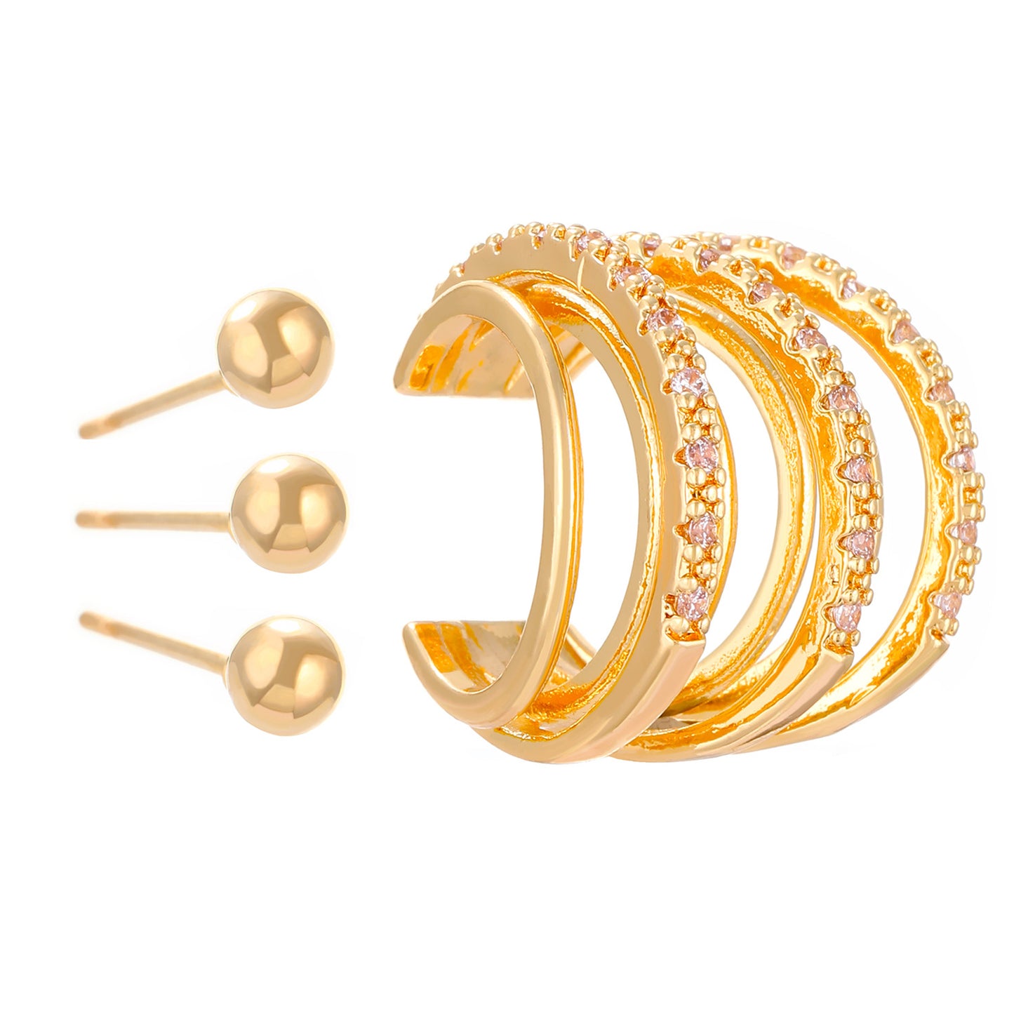 Single Zircon Unique Design Cold Wind Without Pierced Ears Fashion Ear Clip