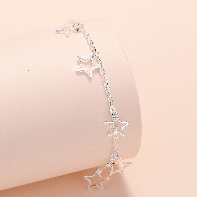 Jewelry Sier-plated Bell Love Star Flower Bracelets