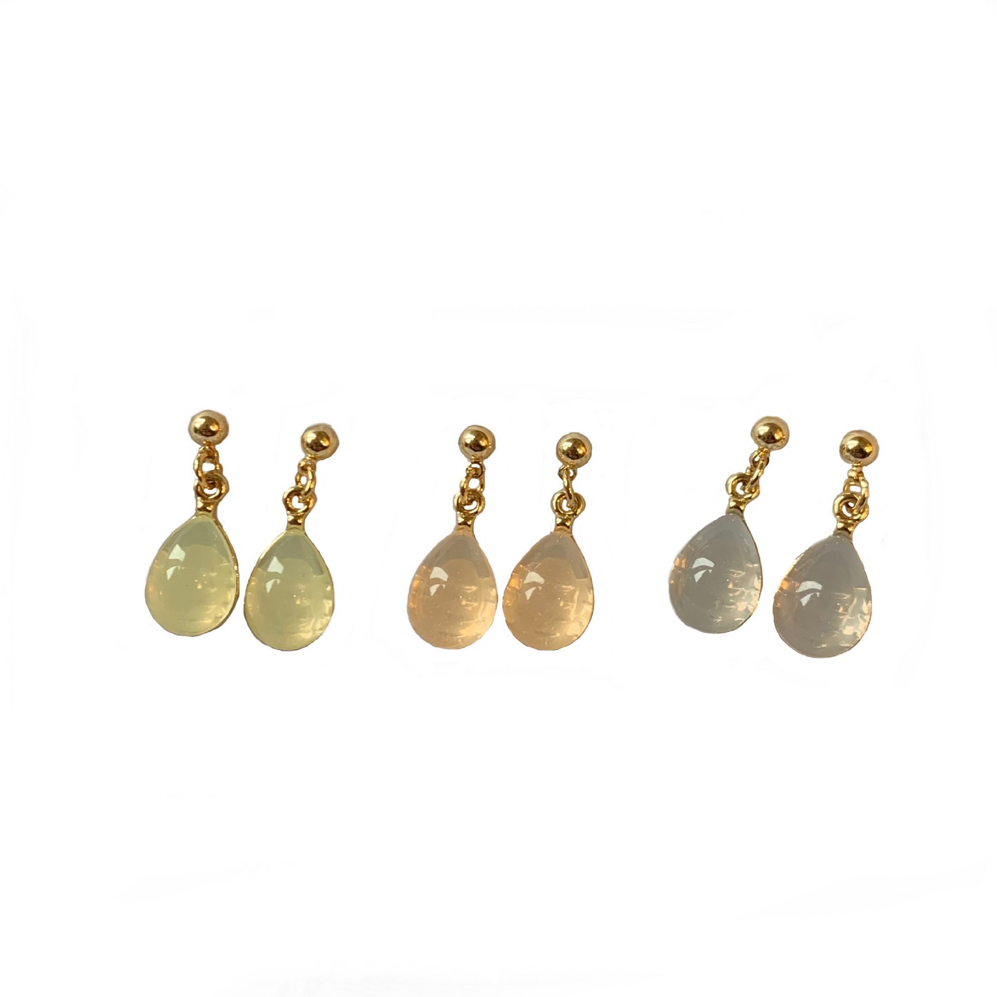 Painting Mist Blue And Orange Raindrop Earrings